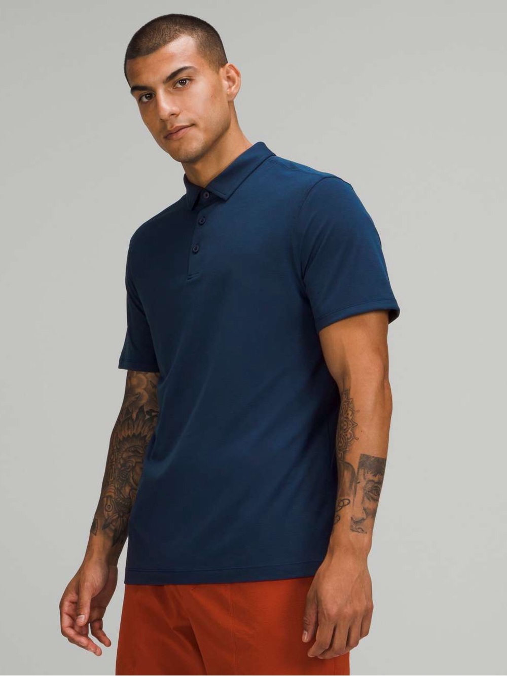Lululemon Evolution Short Sleeve Polo Shirt, Nautical Navy, Size S